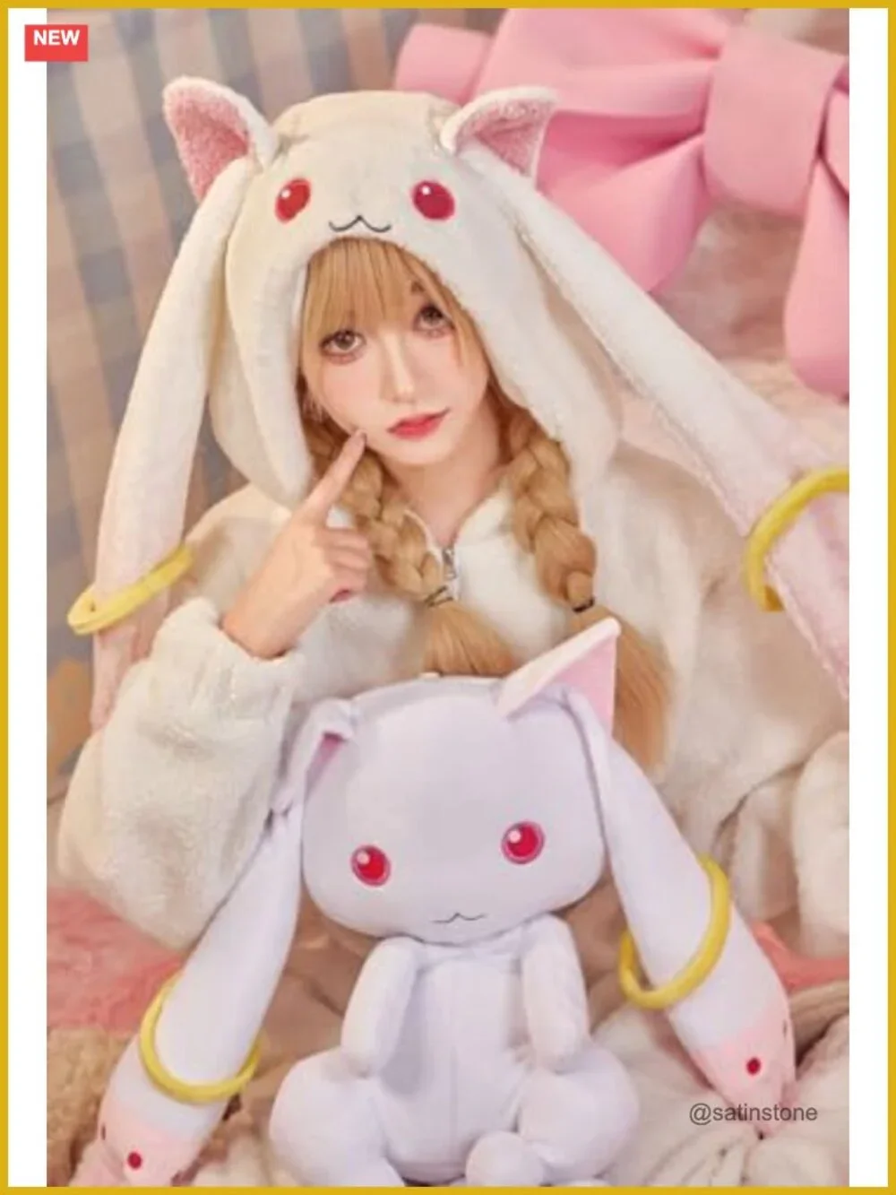 Officially Licensed Kyubey Anime Backpack, Spacious Polyester Backpack